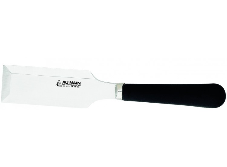 Pelle &agrave; terrine Au Nain lame large acier inox 12cm manche PP noir