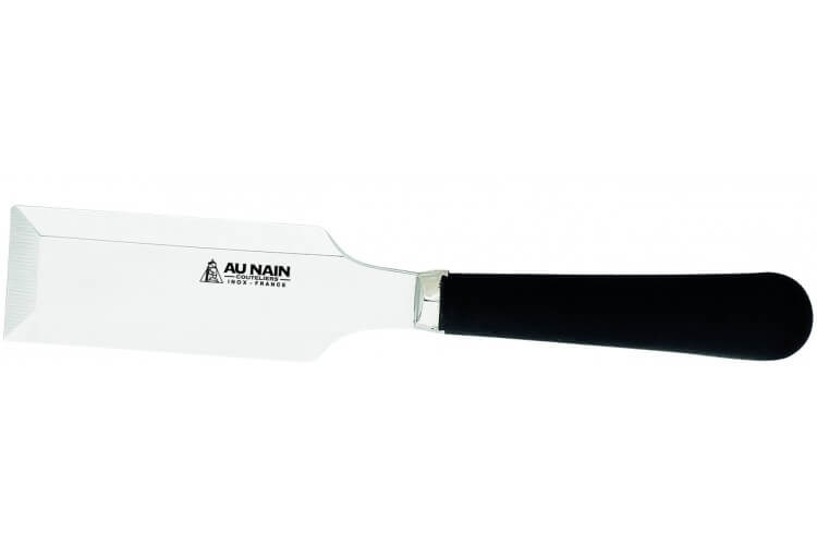 Pelle à terrine Au Nain lame large acier inox 12cm manche PP noir