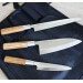 Malette Sabatier International 3 couteaux de cuisine style japonais manche Zebrano