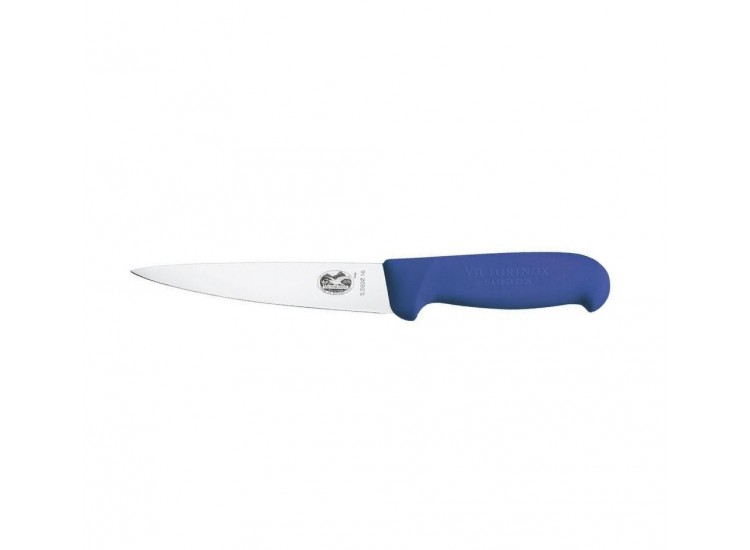 Couteau &agrave; d&eacute;sosser/saigner 14cm, manche fibrox bleu Victorinox 5.5602.14