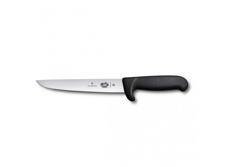 Couteau &agrave; saigner/d&eacute;couper 18cm, manche s&eacute;curit&eacute; fibrox noir Victorinox 5.5503.18L