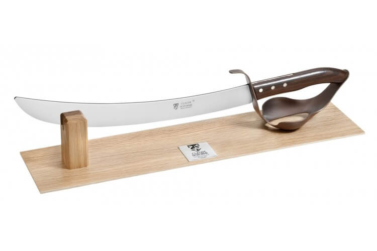 Sabre à champagne Claude Dozorme manche palissandre lame inox 34 cm