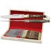 Coffret cadeau de 6 couteaux de table Laguiole Bougna manches ouvragés en palissandre