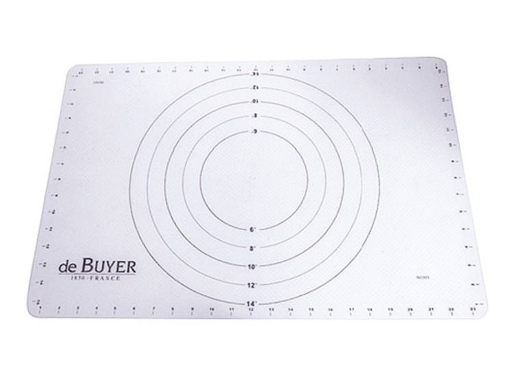 Tapis de pr&eacute;paration/cuisson De Buyer en silicone 60x40 cm - Rep&egrave;re et graduation int&eacute;gr&eacute;s