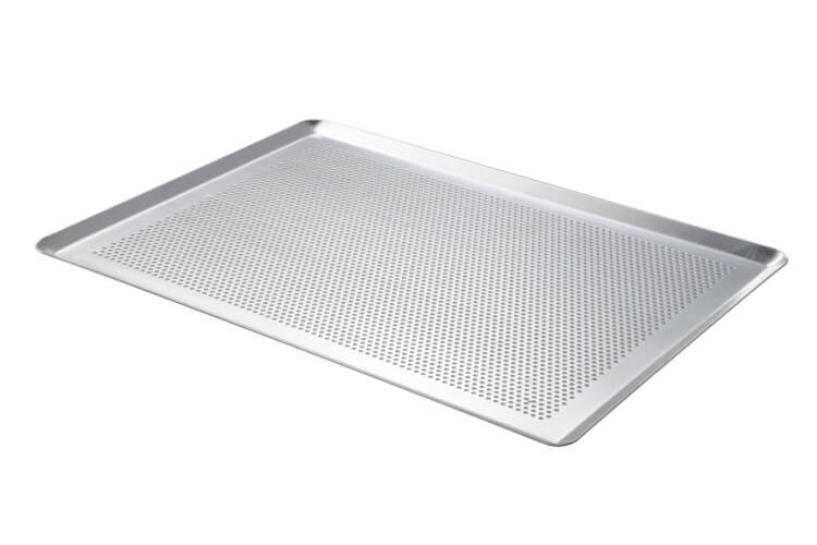 Plaque de cuisson De Buyer aluminium micro perforée 40x30cm - bords pincés