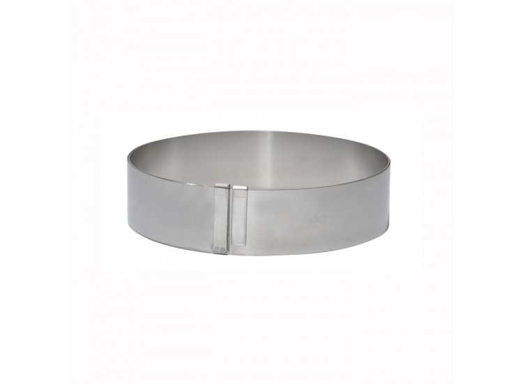 Cercle &agrave; entremets extensible inox De Buyer - de 18 &agrave; 36cm