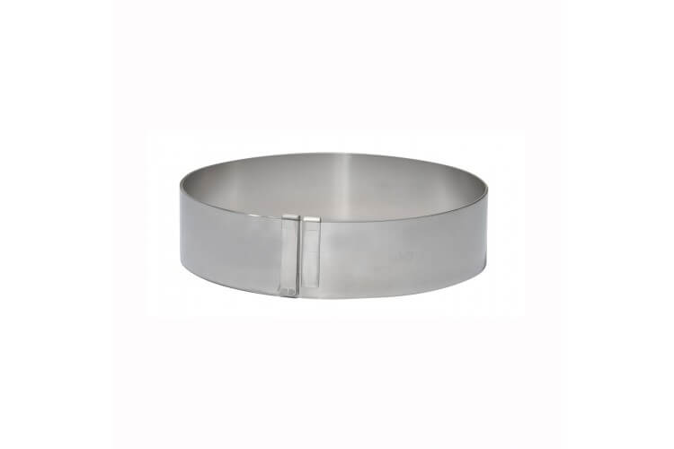 Cercle à entremets extensible inox De Buyer - de 18 à 36cm