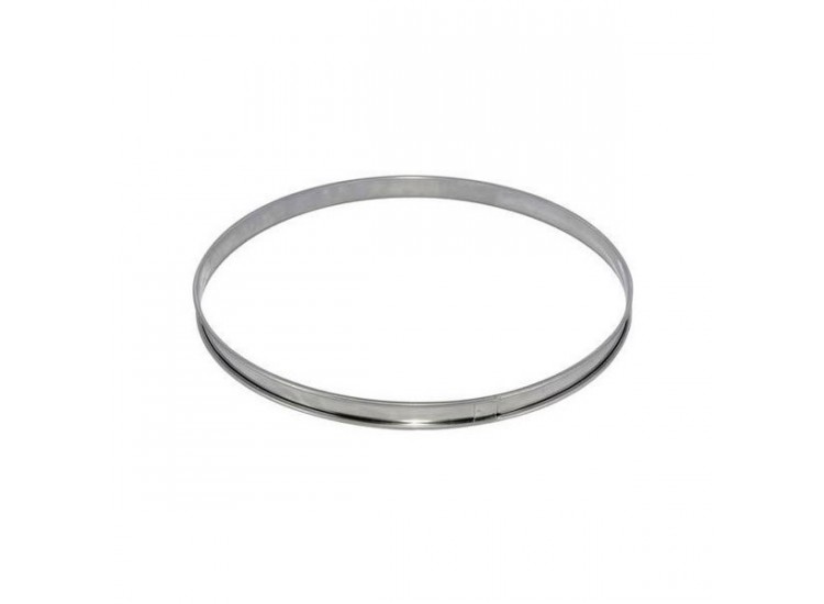 Cercle &agrave; tarte De Buyer acier inox bord roul&eacute; 10cm 