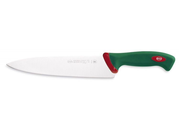 Couteau de chef professionnel SANELLI Premana lame 24cm manche vert