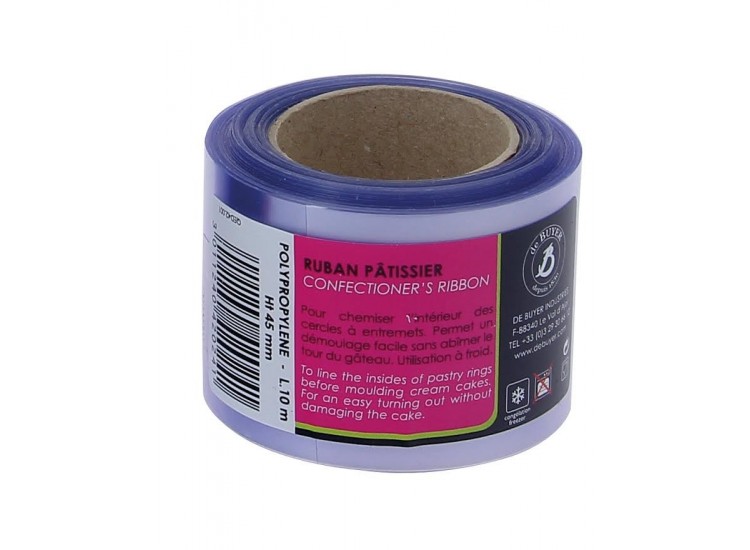 Rouleau de ruban p&acirc;tissier De Buyer 10m en polypropyl&egrave;ne