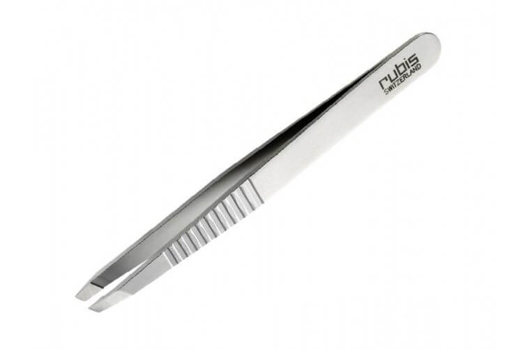 Pince à épiler RUBIS PRO GRIP grise