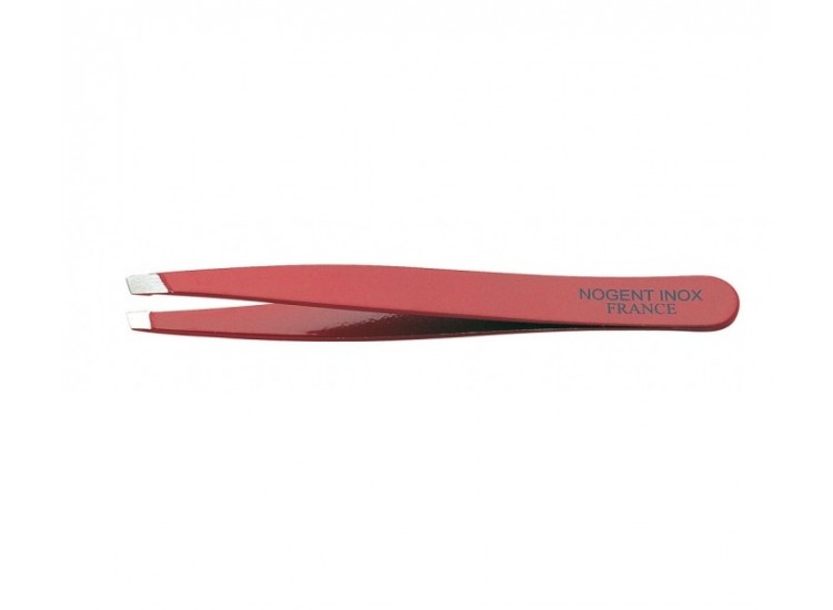 Pince &agrave; &eacute;piler NOGENT mors carr&eacute;s rouge 9.5cm en inox