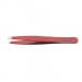 Pince à épiler NOGENT mors carrés rouge 9.5cm en inox