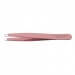 Pince à épiler NOGENT rose mors carrés 9.5cm en inox