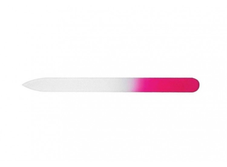Lime &agrave; ongles en verre teinte fuchsia 14cm