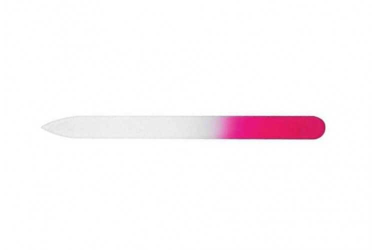 Lime à ongles en verre teinte fuchsia 14cm