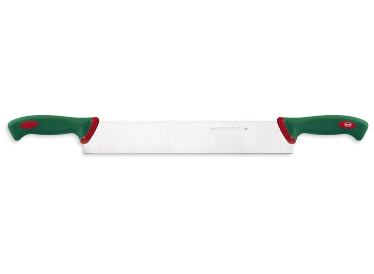 Couteau &agrave; fromage professionnel SANELLI Premana 36cm double manche vert