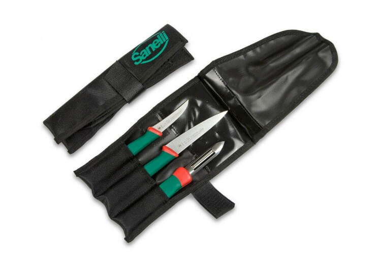 Trousse souple de 3 couteaux et ustensiles à légumes SANELLI Premana