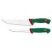 Coffret de 2 couteaux de boucher professionnels SANELLI Premana manches verts ergonomiques