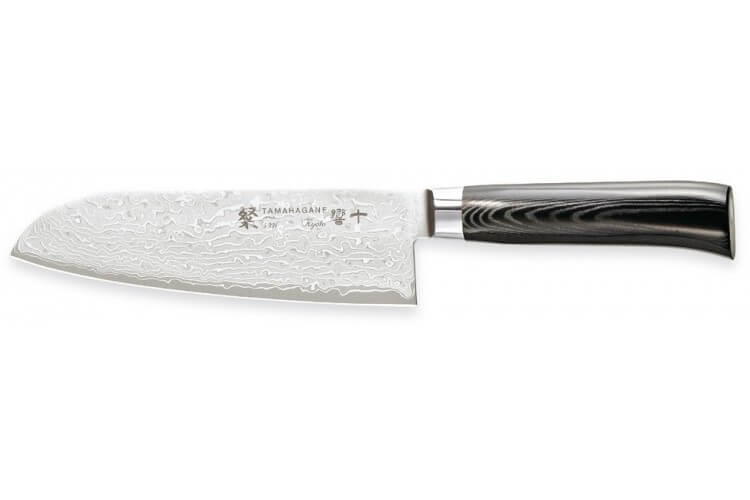 Couteau de chef japonais Tamahagane Kyoto lame 21cm acier damas VG5