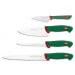 Coffret de 4 couteaux professionnels spécial sushi et poisson SANELLI manches verts