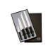 Coffret de 4 couteaux de cuisine professionnels SANELLI Gourmet manches noirs