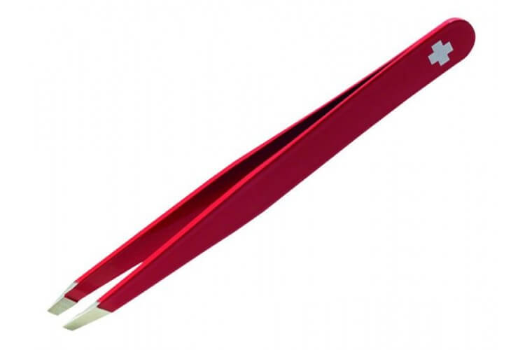 Pince à épiler RUBIS Swiss Line Classic Soft Touch rouge