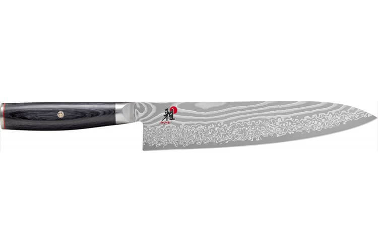 Couteau de chef japonais Miyabi 5000FCD lame 24cm damas 48 couches manche pakkawood