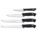 Coffret de 4 couteaux de cuisine professionnels SANELLI Gourmet manches noirs