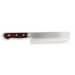Couteau nakiri japonais artisanal Jikko Mahoganï Tsuchime 16cm 33 couches de damas