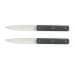 Coffret cadeau 2 couteaux de table Perceval 9.47 lame 10cm manche polyacétal noir