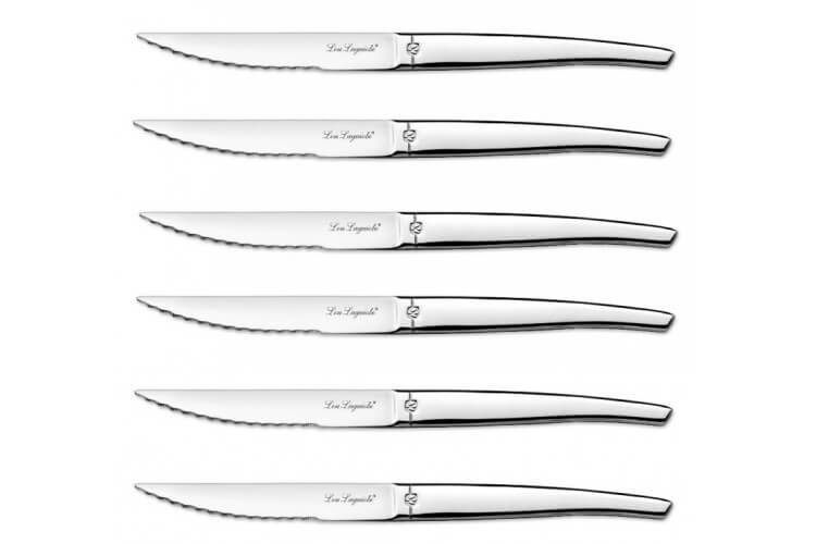 Coffret 6 couteaux à steak dentelés LOU LAGUIOLE Jet gris