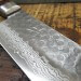Couteau nakiri japonais artisanal Jikko Mahogani Tsuchime 16cm damas 33 couches