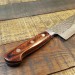 Couteau nakiri japonais artisanal Jikko Mahogani Tsuchime 16cm damas 33 couches