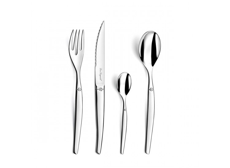 Coffret de 24 couverts LOU LAGUIOLE Jet acier inox gris