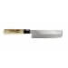 Couteau Usuba japonais artisanal JIKKO Tokusei lame 16.5cm Nihon Steel manche magnolia gravé