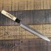 Couteau Sashimi japonais artisanal JIKKO Tokusei lame 21cm Nihon Steel manche magnolia gravé
