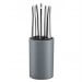 Bloc universel 6 couteaux à steak dentelés LOU LAGUIOLE Jet Sablé gris