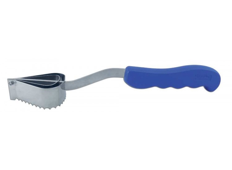 Ecailleur &agrave; poisson Fischer 16cm syst&egrave;me double lame manche bleu
