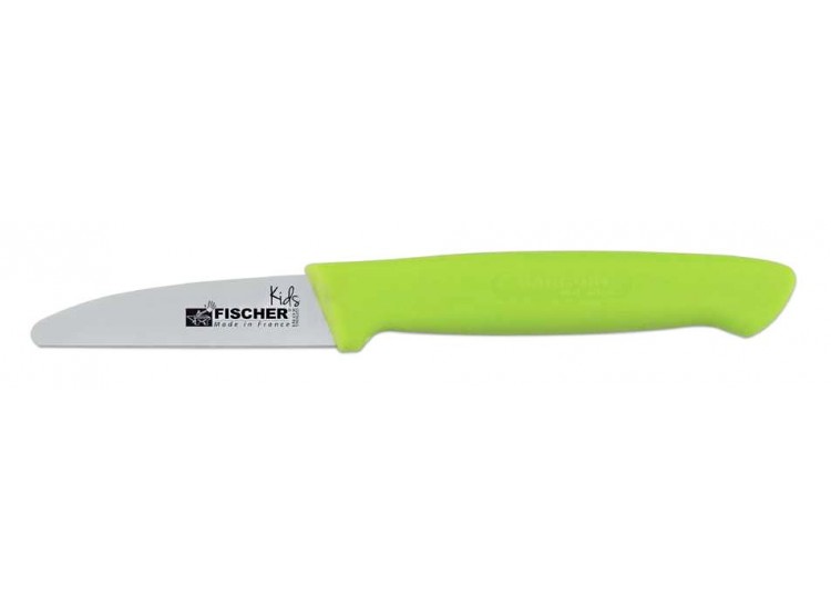Couteau d'office pour enfants Fischer Kids 8cm lame s&eacute;curis&eacute;e manche vert