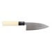 Couteau à poisson japonais artisanal JIKKO Betsuuchi lame 12cm en White Steel manche magnolia