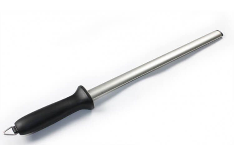 Fusil a aiguiser plat en diamant 25cm TAIDEA manche soft-grip - spécial couteaux de cuisine 