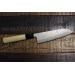 Couteau Santoku japonais artisanal Jikko Japan VG10 16.5cm damas 17 couches manche magnolia