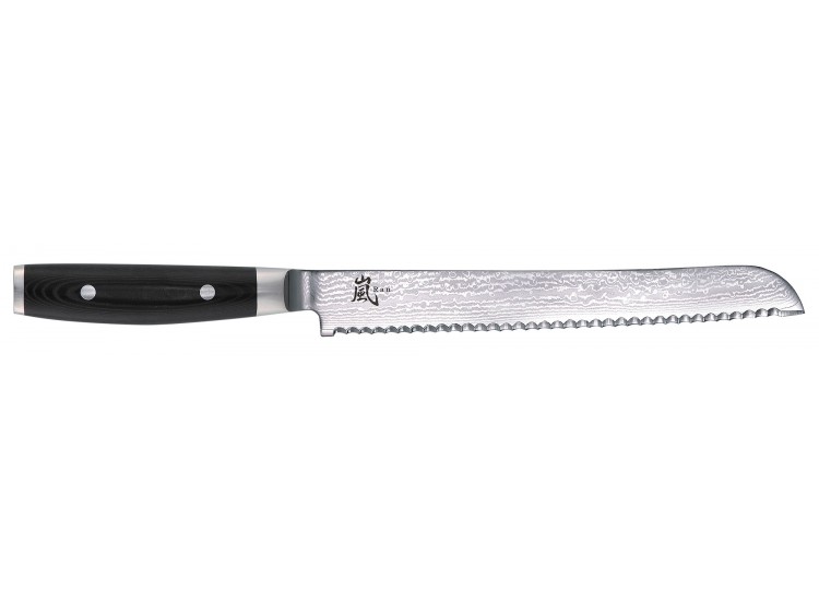 Couteau &agrave; pain japonais Yaxell RAN lame dentel&eacute;e 23cm 69 couches