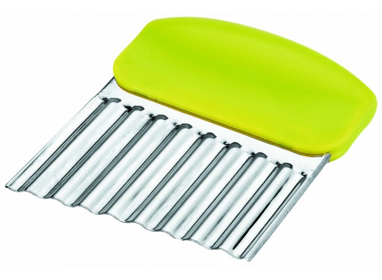Coupe-l&eacute;gumes inox ondul&eacute; 8x10cm