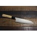 Couteau de chef japonais artisanal Jikko Japan VG10 18cm damas 17 couches manche magnolia