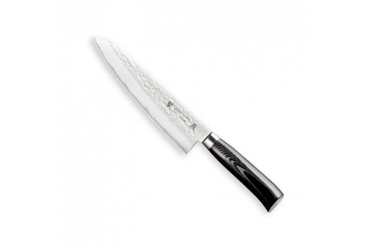 Couteau de chef japonais Tamahagane Tsubame lame martelée 21cm acier VG5