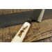 Couteau Nakiri japonais artisanal JIKKO Tokusei lame brute 16,5cm Nihon Steel manche magnolia gravé