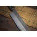 Couteau Sashimi japonais artisanal JIKKO Betsuuchi lame 24cm en White Steel manche magnolia