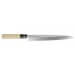 Couteau japonais sahimi 24cm haut de gamme JIKKO Montan acier Blue 2 Steel manche magnolia